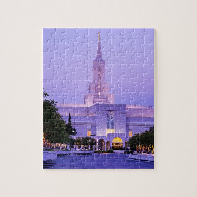 Bountiful LDS Mormon Temple Sunrise - Utah Jigsaw Puzzle (Vertical)