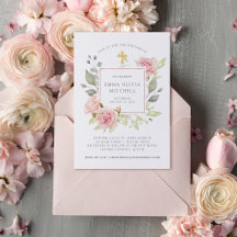 Bountiful Roses | Elegant Pink Floral Baptism