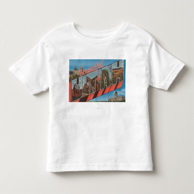 Bountiful, Utah - Large Letter Scenes Toddler T-Shirt (Front)