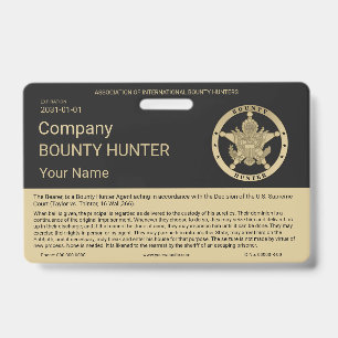 Bounty Hunter Badge ID Badge