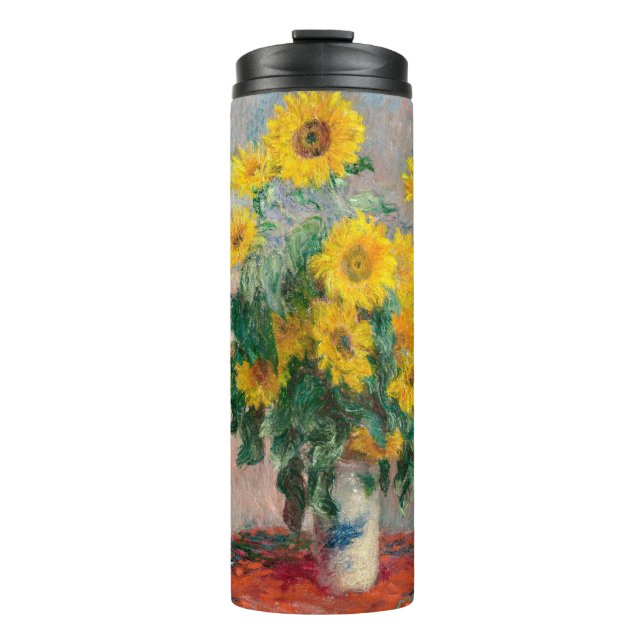 Bouqet of Sunflowers by Claude Monet Thermal Tumbler (Front)