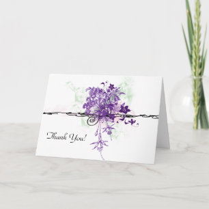 Bouquet Abstract Illustration Thank You! Card