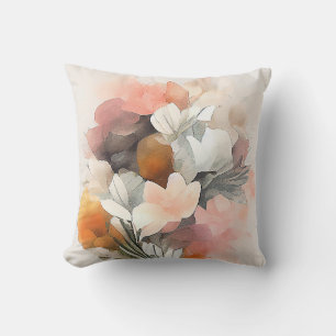Bouquet Autumn Season Nature Watercolor Art Painti Cushion
