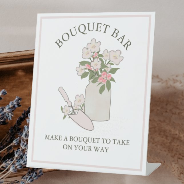 Bouquet Bar Build Your Own Flowers Make and Take Pedestal Sign (Creator Uploaded)