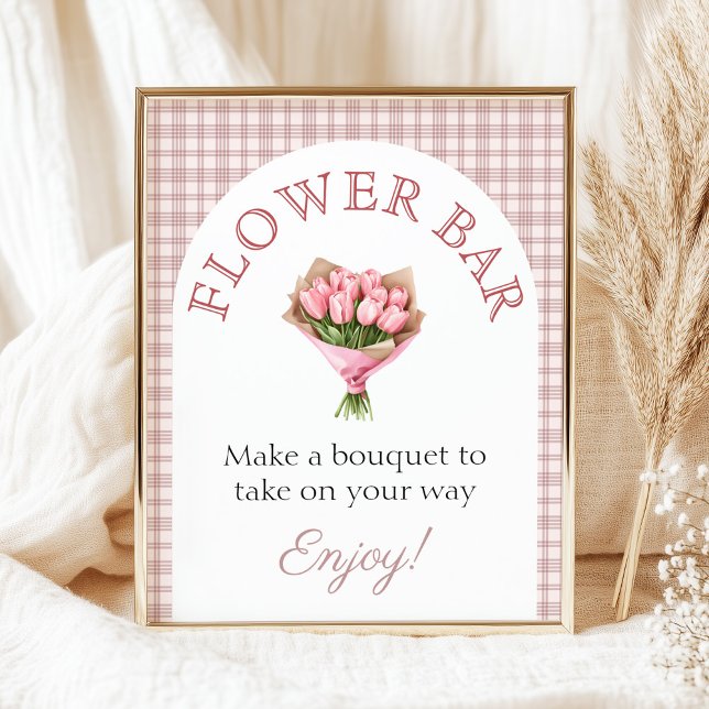 Bouquet bar Pink Fresh off market Bridal Shower Poster (Creator Uploaded)