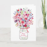 Bouquet Birthday Card<br><div class="desc">Birthday Drinks Card</div>