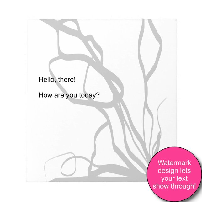 Bouquet Blanc: Abstract White & Black Notepad (Creator Uploaded)