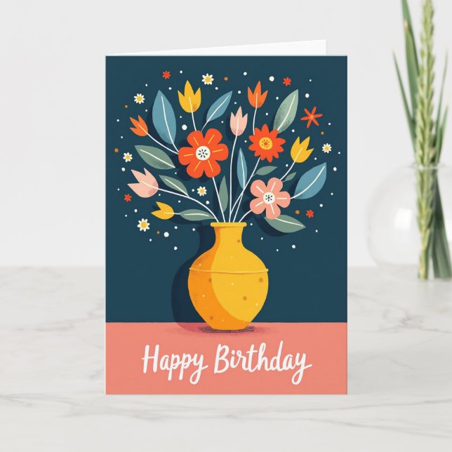 Bouquet Bloom Birthday Card (Front)
