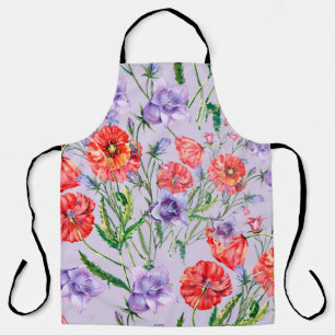 Bouquet blue bell flower, pink bell flower and pop apron
