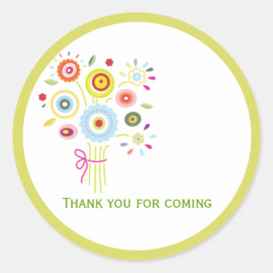 Bouquet Bridal Shower Favour Sticker