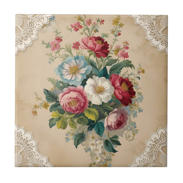 Bouquet Ceramic Tile (Front)