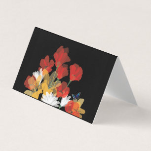 Bouquet de Fluers et Noir Notecard