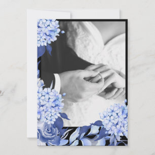 Bouquet floral blooming garden thank you card