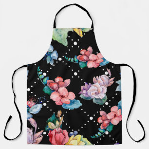 Bouquet floral botanical flowers. Wild spring leaf Apron