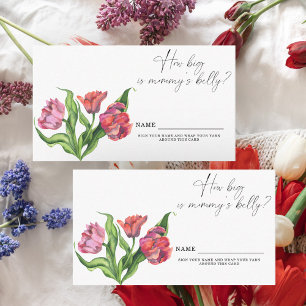 Bouquet flowers - How big is mummy's belly game Enclosure Card