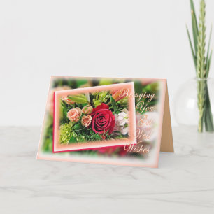 Bouquet Get Well Wishes 2- customise inside Card