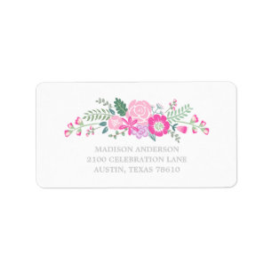Bouquet Graduation Address Label