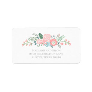 Bouquet Graduation Address Label