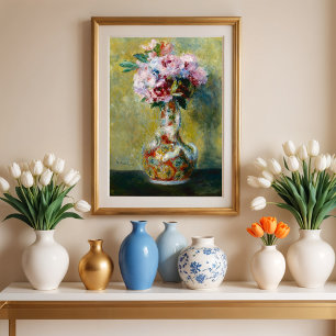 Bouquet in a vase by Auguste Renoir  Poster