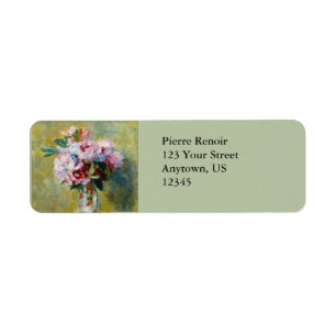 Bouquet in a Vase by Pierre-Auguste Renoir Return Address Label