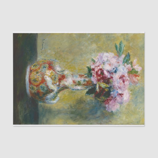 Bouquet in a Vase by Pierre Auguste Renoir Tissue Paper (Front)