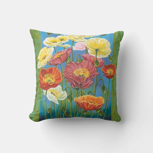 Bouquet in Border I Cushion (Front)