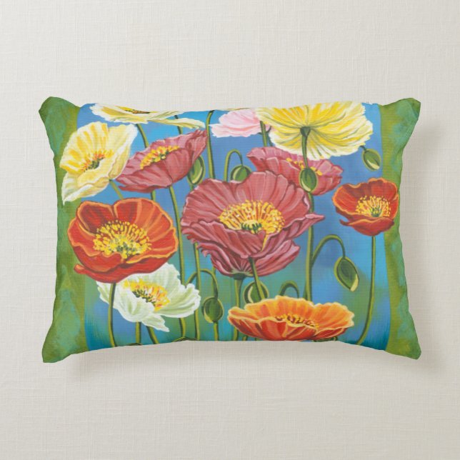 Bouquet in Border I Decorative Cushion (Front)