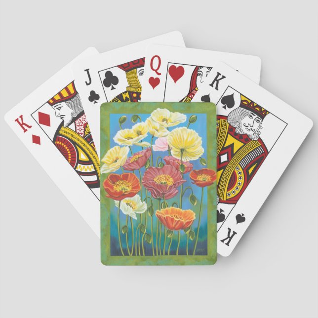 Bouquet in Border I Playing Cards (Back)