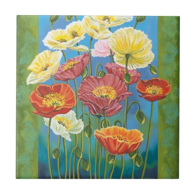 Bouquet in Border I Tile (Front)