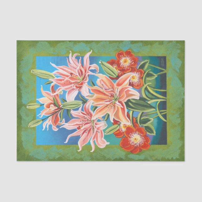 Bouquet in Border II Tissue Paper (Front)