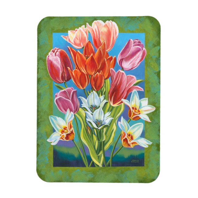 Bouquet in Border III Magnet (Vertical)