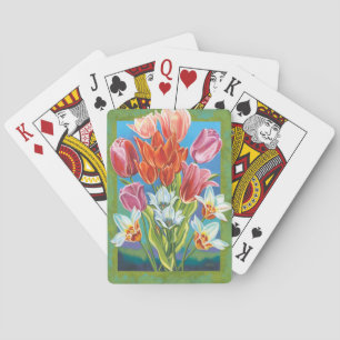 Bouquet in Border III Playing Cards