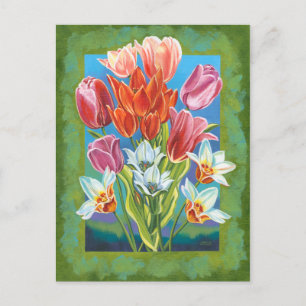 Bouquet in Border III Postcard