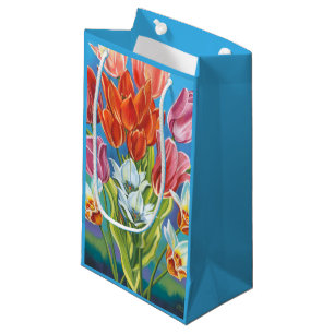 Bouquet in Border III Small Gift Bag