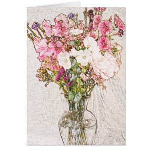 Bouquet in clear vase collection