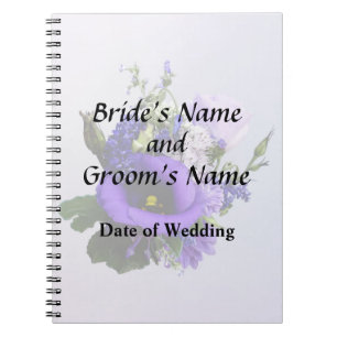 Bouquet in Shades of Purple Wedding Supplies Notebook