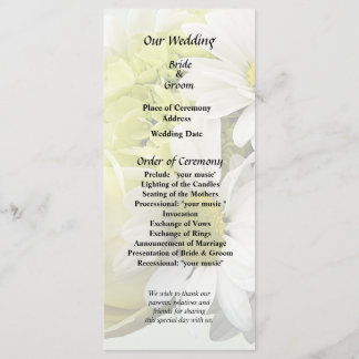 Bouquet in Shades of White and Yellow Program