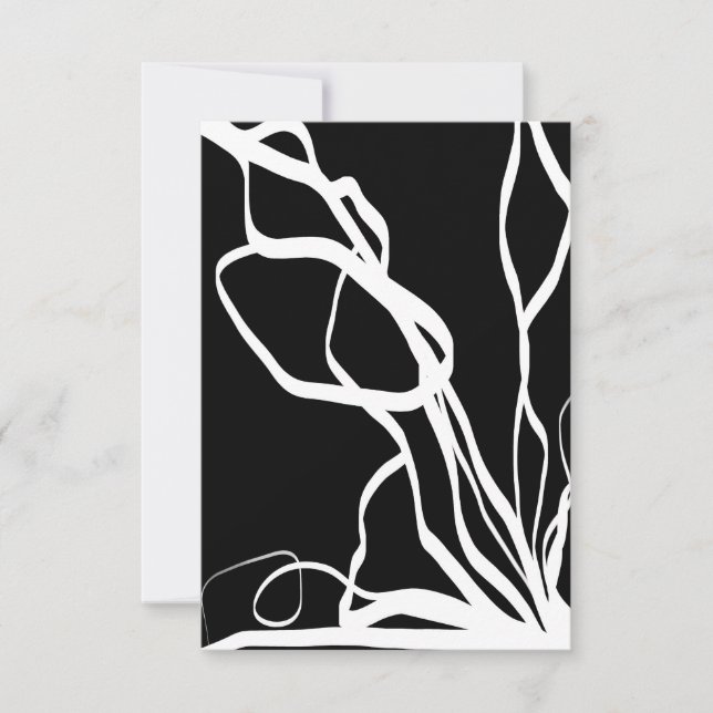Bouquet Noir: Abstract Black & White (Front)