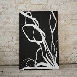 Bouquet Noir: Abstract Black & White Faux Canvas Print<br><div class="desc">Abstract Print with Achromatic (Black and White) Colour Scheme</div>