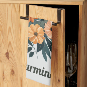 Bouquet of Autumn Flowers Tea Towel