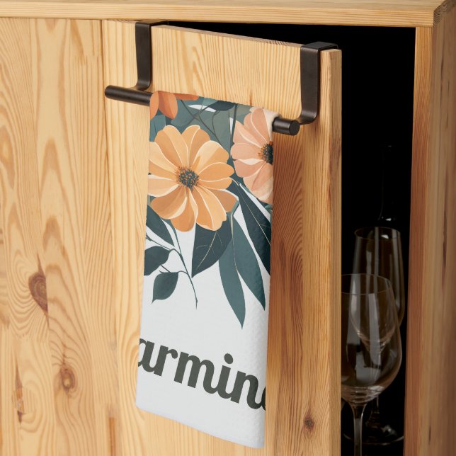 Bouquet of Autumn Flowers Tea Towel (Thirds Fold)