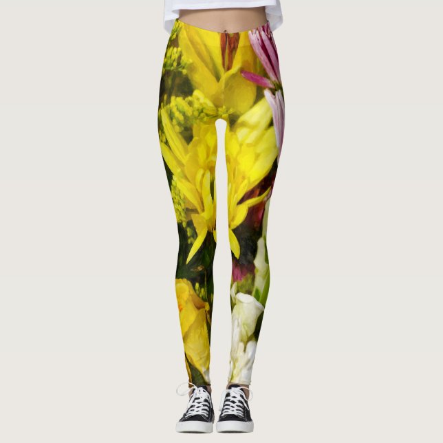 Bouquet Of Cheer Painterly Leggings (Front)