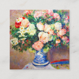 Bouquet of Chrysanthemums and a Japanese Fan Enclosure Card