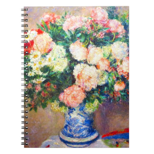 Bouquet of Chrysanthemums and a Japanese Fan Notebook (Front)