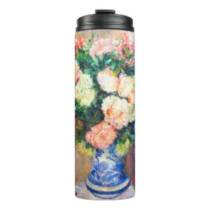 Bouquet of Chrysanthemums and a Japanese Fan Thermal Tumbler