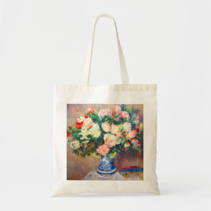 Bouquet of Chrysanthemums and a Japanese Fan Tote Bag