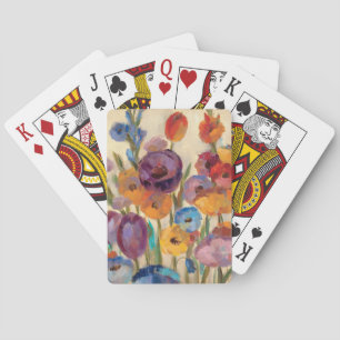 Bouquet of Colourful Flowers Playing Cards