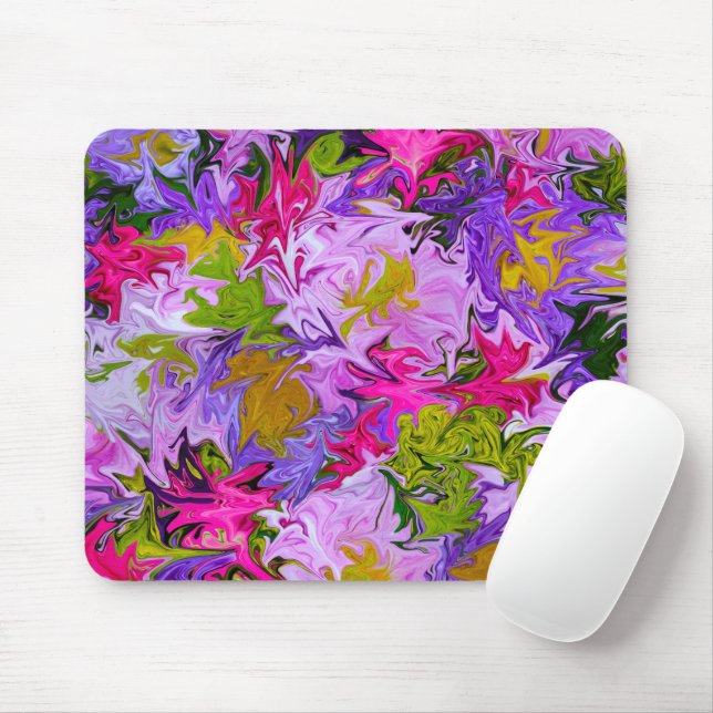 Bouquet of Colours Abstract Art Design Mouse Pad (With Mouse)