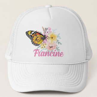 Bouquet of Flowers and Butterfly Customisable Trucker Hat
