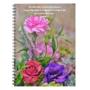 Bouquet of Flowers Art Bible Verse Journal